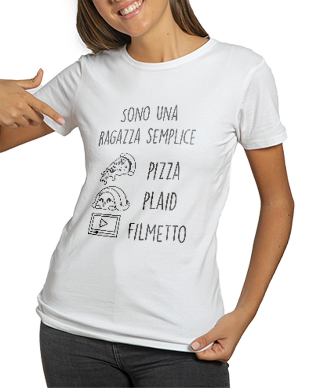 T-Shirt Donna RAGAZZA SEMPLICE