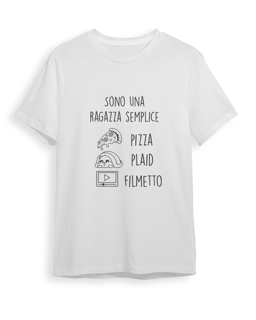 T-Shirt Donna Ragazza Semplice