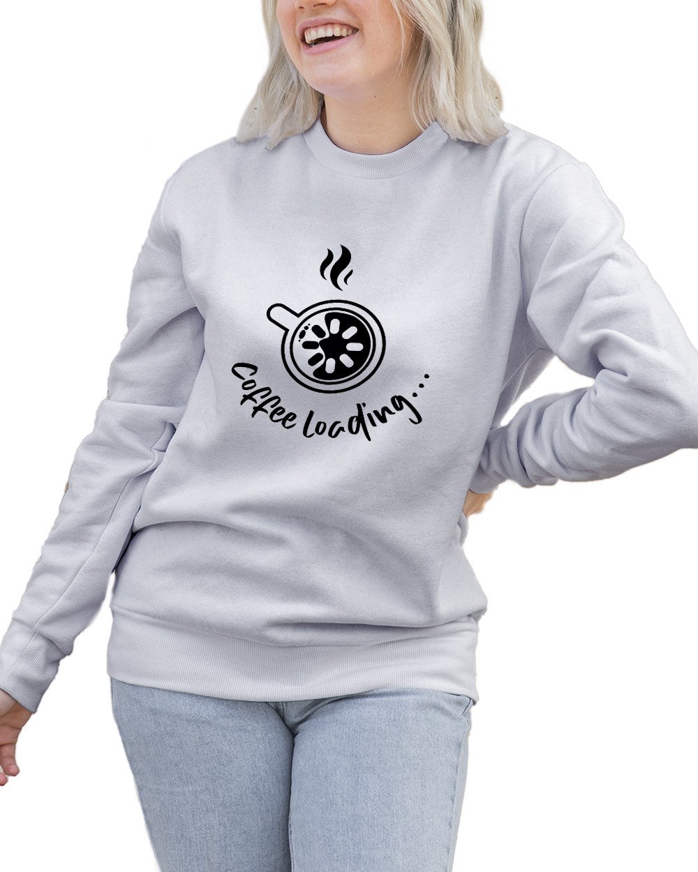 Felpa Girocollo Donna Coffee