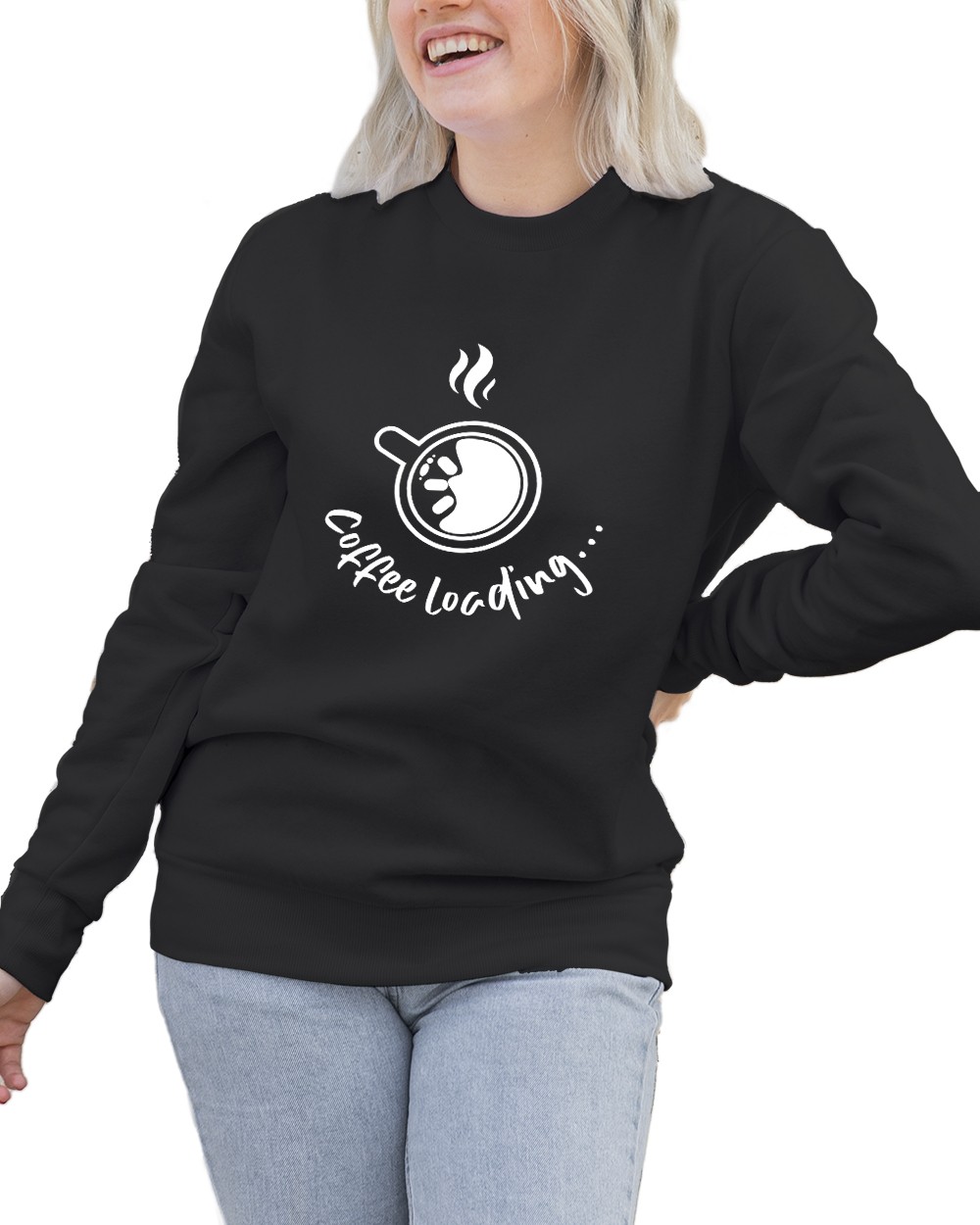 Felpa Girocollo Donna Coffee