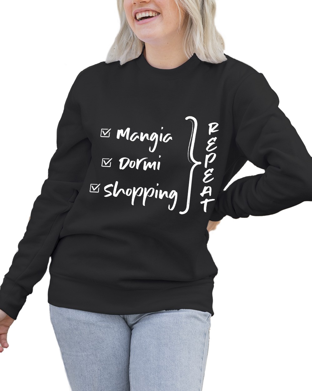 Felpa Girocollo Donna Shopping