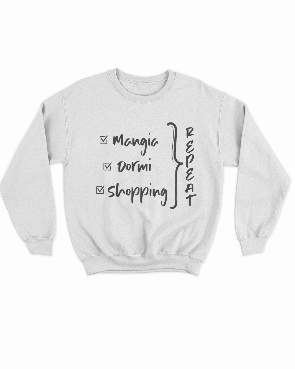 Felpa Girocollo Donna Shopping