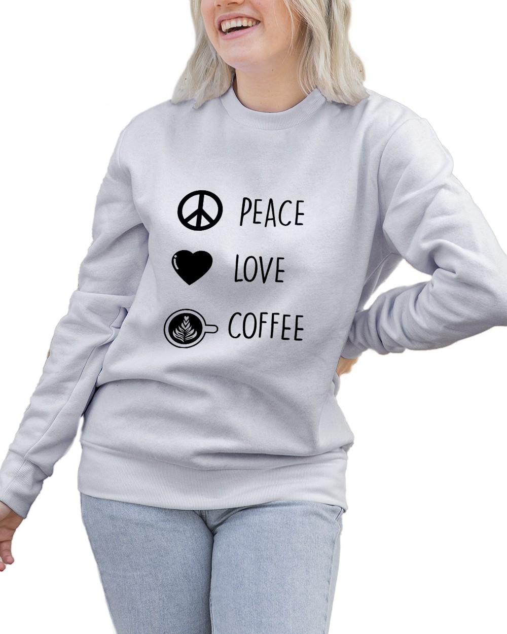 Felpa Girocollo Donna Peace