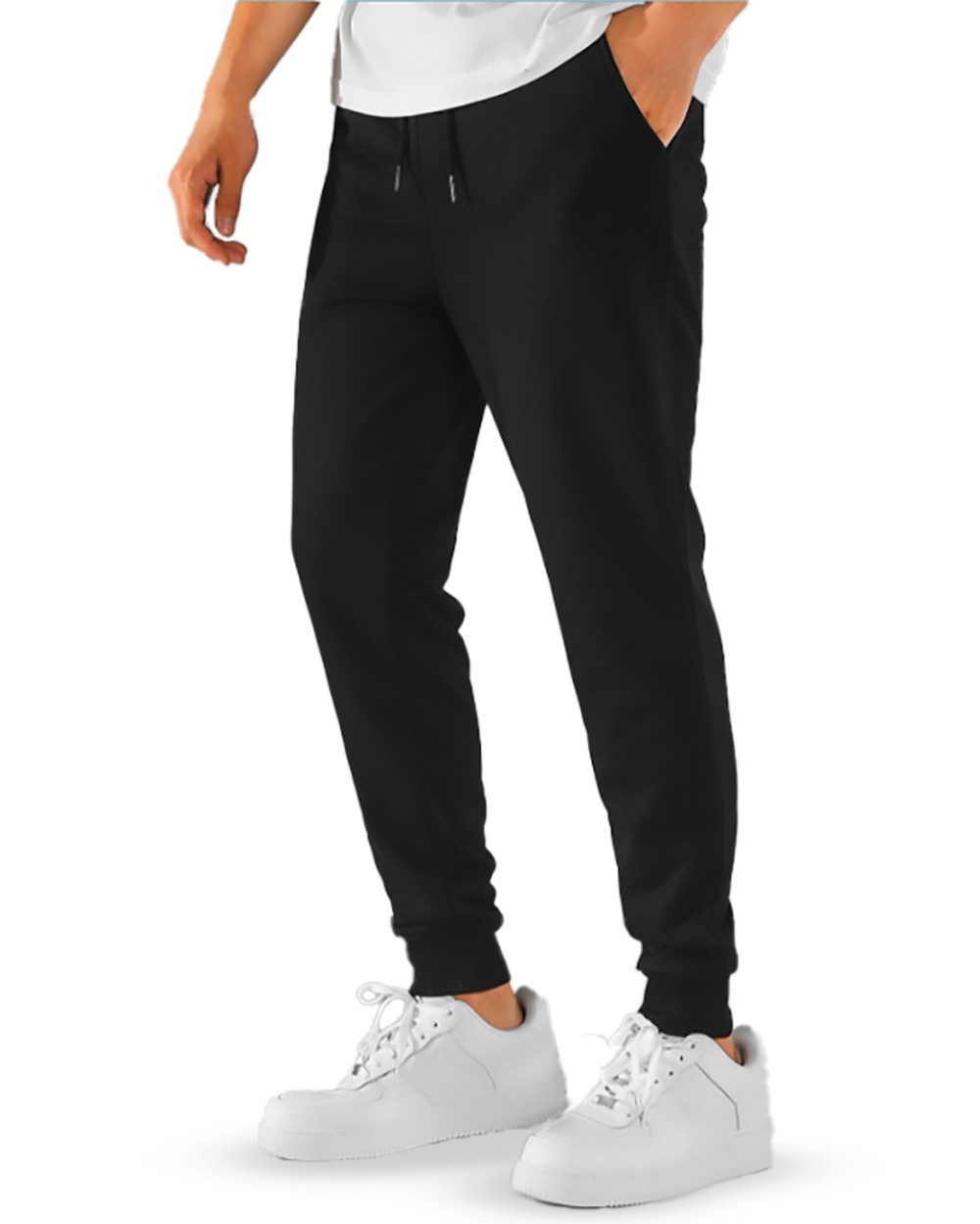 Pantalone Uomo Tasche in Felpa Garzata