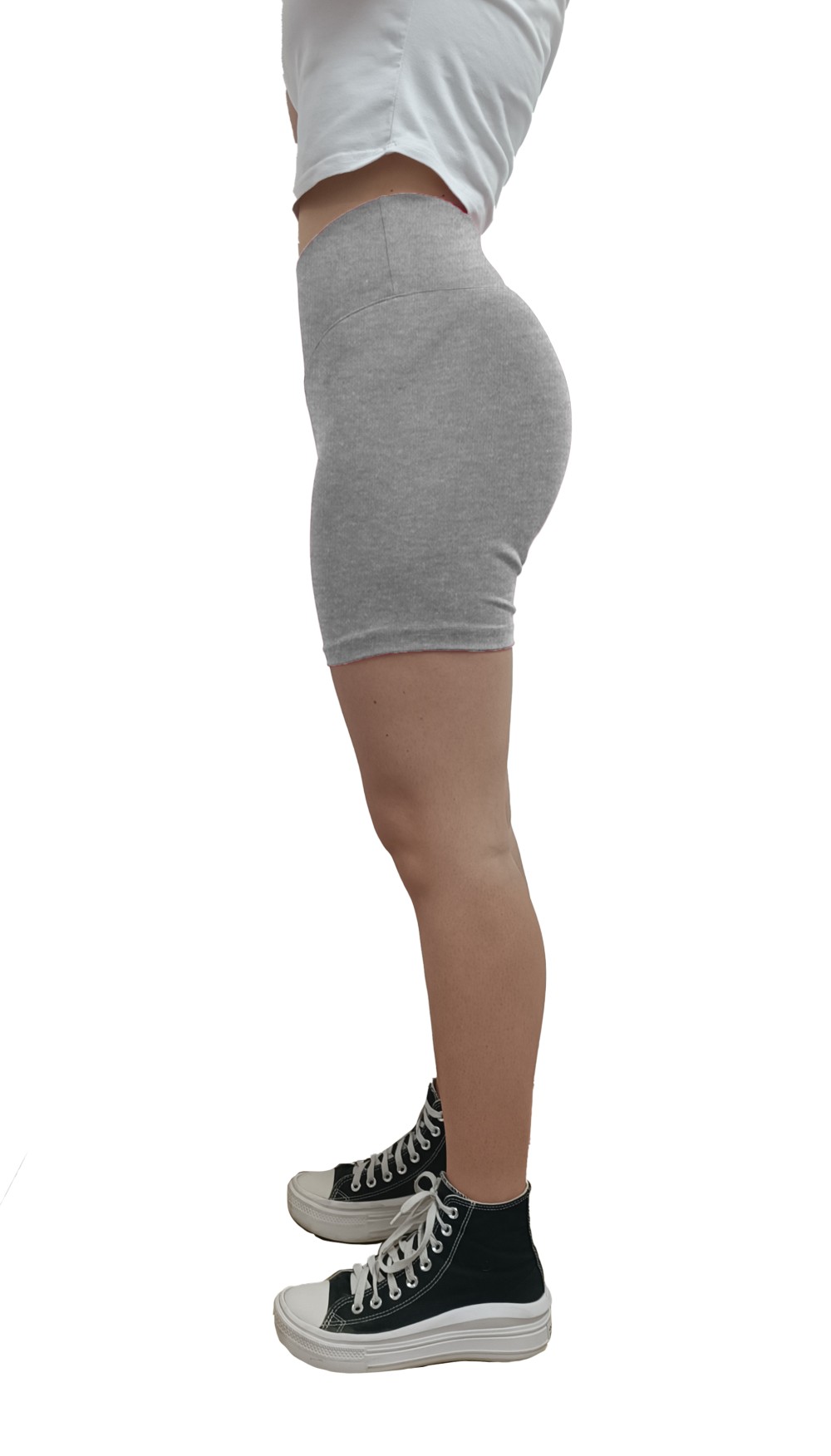 Shorts Donna Vita Alta Col. Grigio Melange