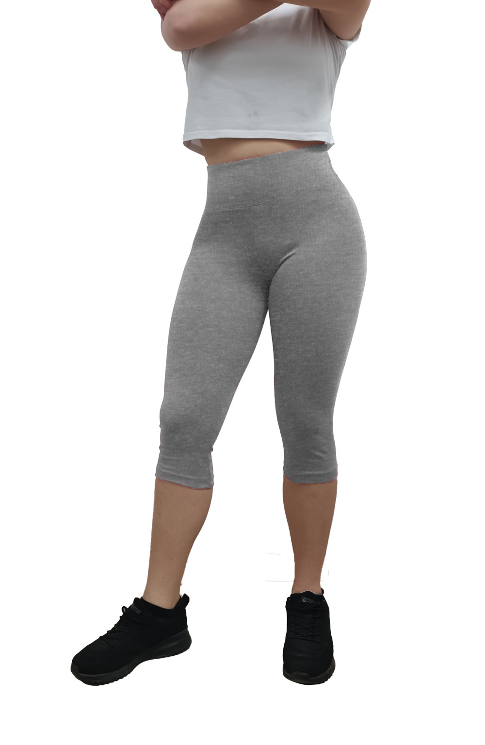 Leggings Corsaro Vita Alta Col. Grigio Melange