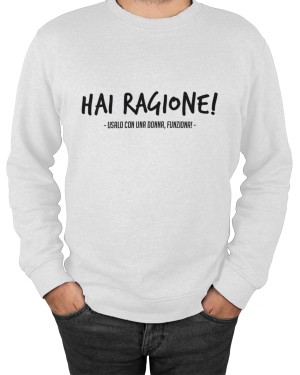 Felpa Girocollo Uomo Ragione