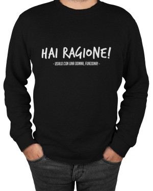 Felpa Girocollo Uomo Ragione