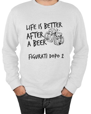 Felpa Girocollo Uomo Beer