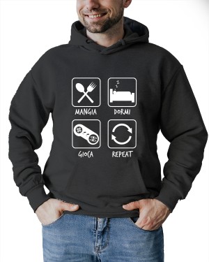 Felpa Cappuccio Uomo Repeat