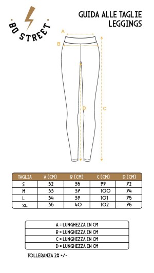 Leggings Vita Alta Col. Nero